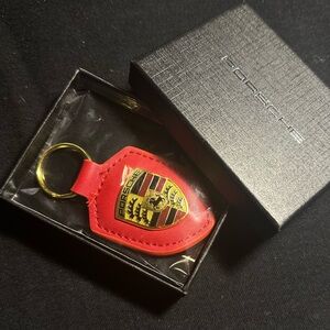 Porsche Crest Keyring - Red